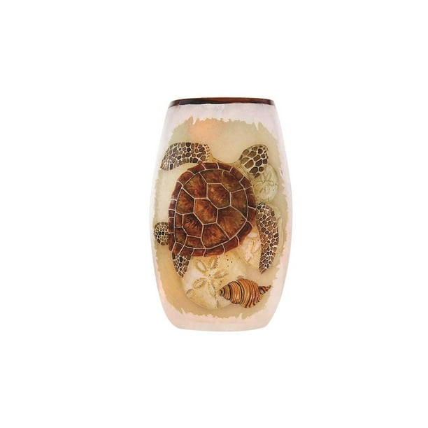 Brown /& Gold Trees Stony Creek Frosted Glass 5/" Lighted Vase